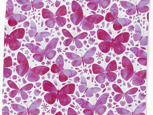 Best Price! Butterflies Watercolor Magenta Pink bandana