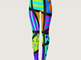 Hot Deals! Colorful Geometric 80s Memphis Design Leggings