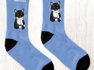 Best Price! Funny Sarcastic Cat Socks