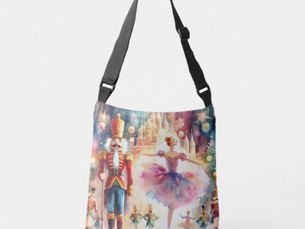 Review Nutcracker Ballet Watercolor Christmas Ballerina Crossbody Bag