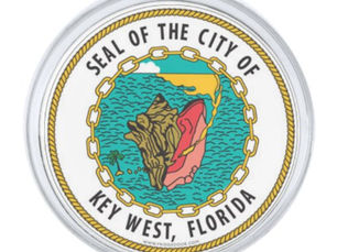 Top 10! Seal of Key West, Florida Silver Finish Lapel Pin