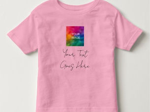 Best Deals! Double Sided Add Your Text & Image Here Baby Pink Toddler T-shirt