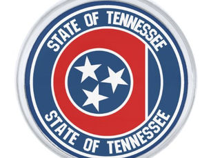 Top 5! Tennessee Round Emblem Silver Finish Lapel Pin