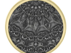 Big Deals! Charcoal Mandala Gold Finish Lapel Pin