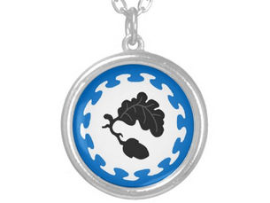Best Price! Shire of Darach Populace Badge Silver Plated Necklace