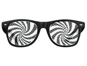 Best Deals! Psychedelic Black and White Swirl Retro Sunglasses