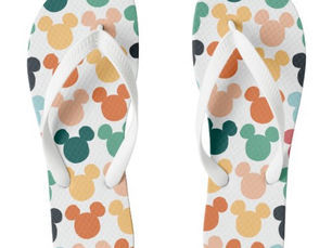 Best Deals! Mickey Mouse | A Colorful Repeating Logo Flip Flops