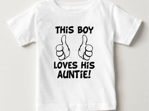 Top 5! This Boy Loves his Auntie funny baby boy shirt