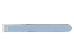 Hot Review! Cerulean Solid Color Silver Finish Tie Bar