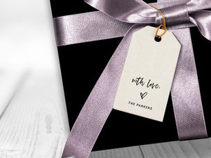 Review Black and White Casual Script and Heart With Love Gift Tags