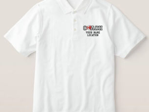Big Deals! Personalized Coach Canada Your Name Your Game Embroidered Polo Shirt