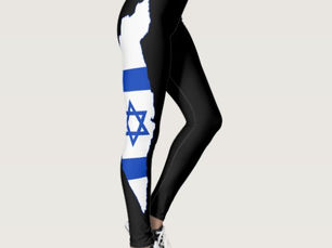 Best Price! Customizable Color Israel Map Israeli flag Design Leggings