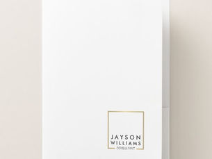 Top 5! Professional Black and Faux Gold Square Logo I Pocket Folder
