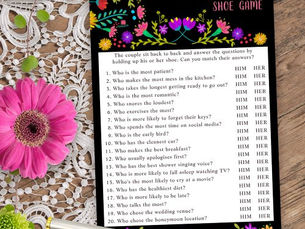 Hot Review! Mexican Fiesta Wedding or Couples Shower Shoe Game