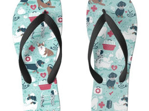Hot Deals! Veterinary medicine, dogs and cats friends flip flops