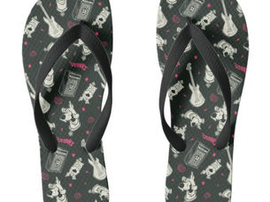 Top 10! Scooby-Doo Punk Guitar and Amp Pattern Flip Flops