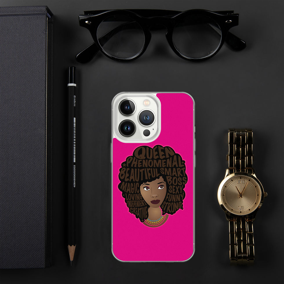 Thumbnail: Encouraging Black Women, Positive Affirmations Afro, Hot Pink Case for iPhone®