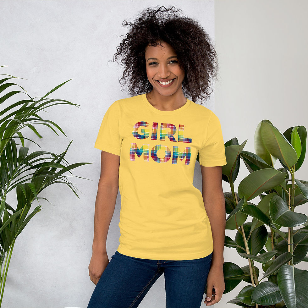 Thumbnail: GIRL MOM, U.S. Virgin Islands Madras Pattern T-Shirt