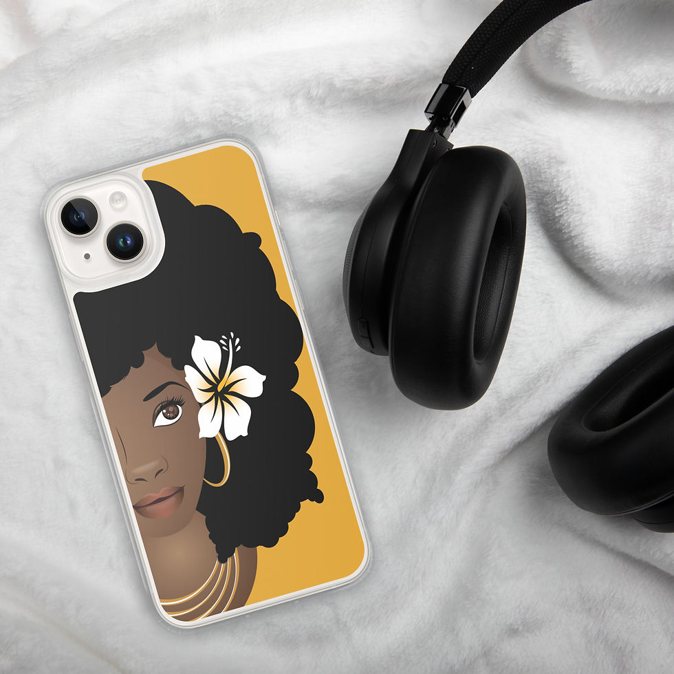 Thumbnail: Black Woman, Flower in Her Afro Case for iPhone® 