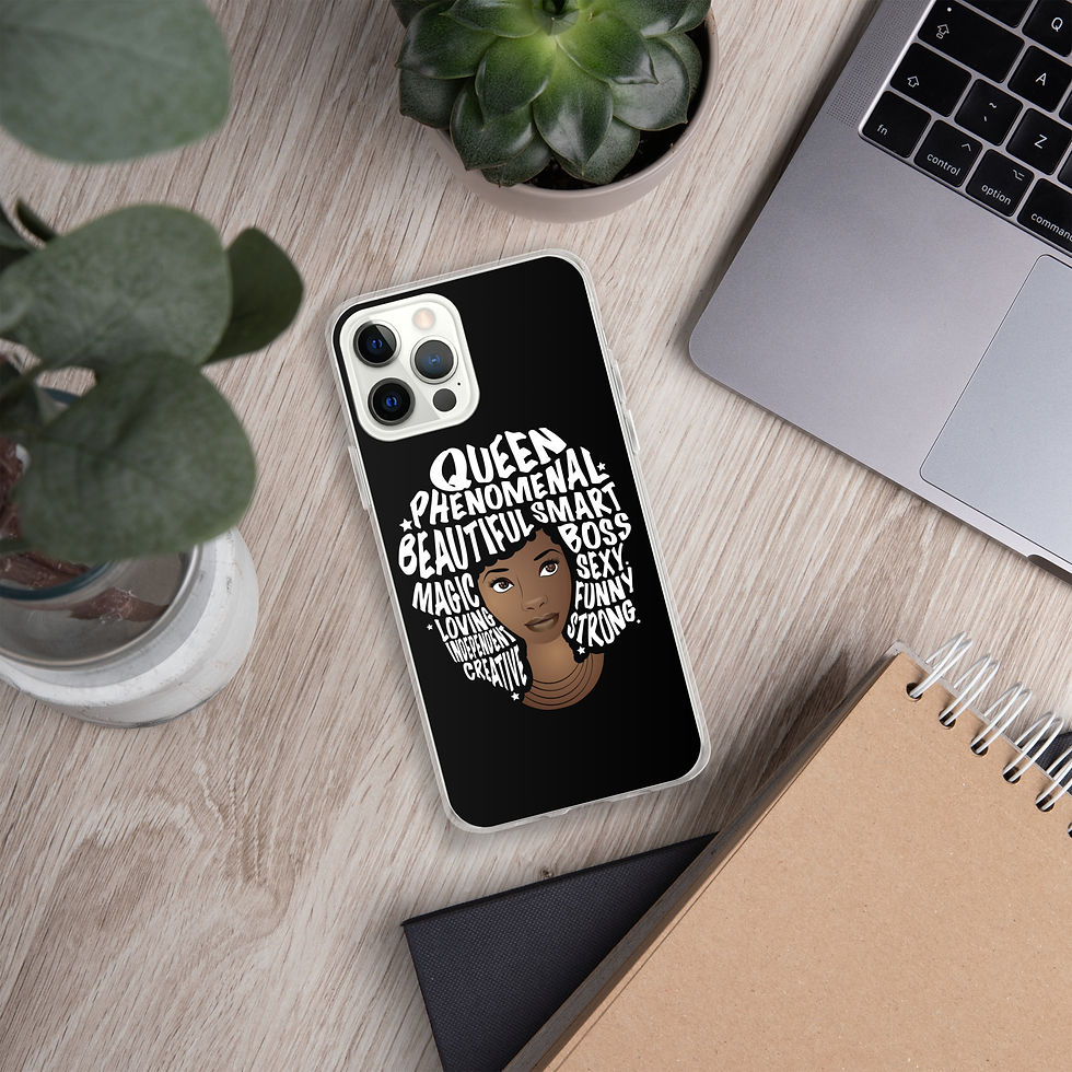 Thumbnail: Encouraging Black Women, Natural Hair, Black Case for iPhone® 
