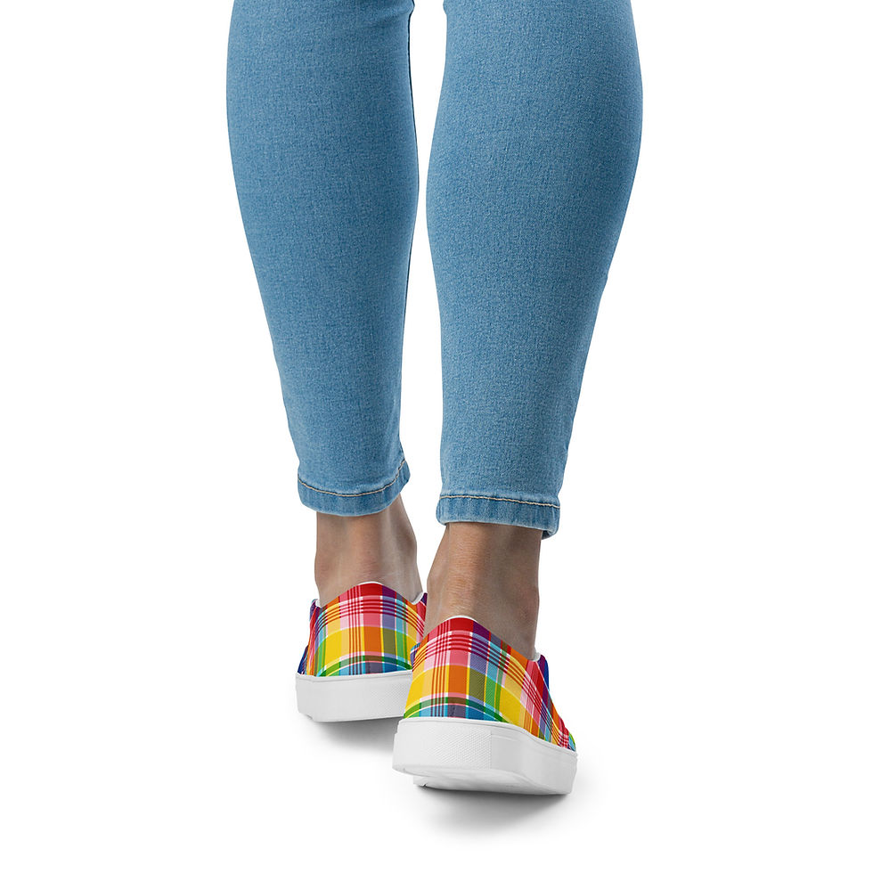 Thumbnail: U.S. Virgin Islands Madras Women’s Slip-On Canvas Shoes