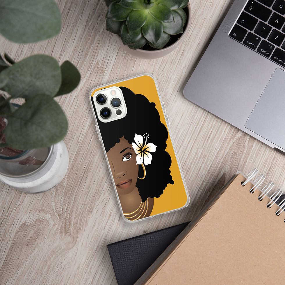 Thumbnail: Black Woman, Flower in Her Afro Case for iPhone® 