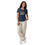 Thumbnail: QUEEN, U.S. Virgin Islands Madras Women’s Relaxed V-neck T-shirt