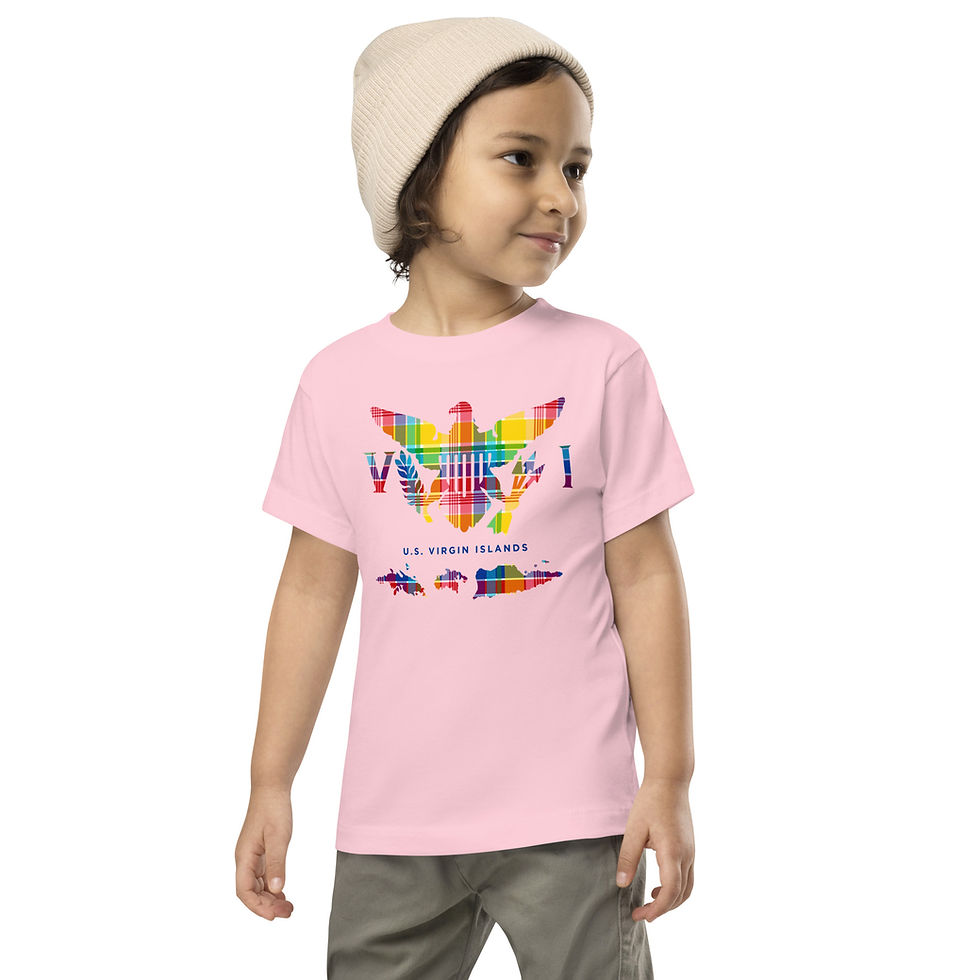 Thumbnail: U.S. Virgin Islands Flag & Islands Madras Toddler T-Shirt