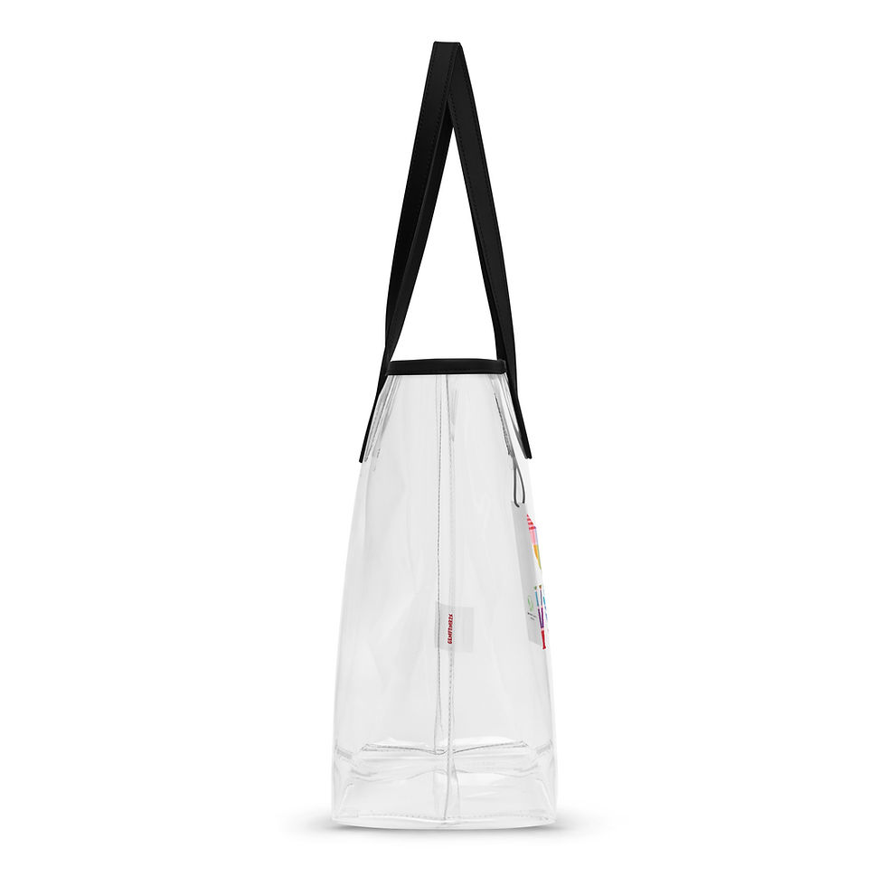 Thumbnail: U.S. Virgin Islands Flag Madras Clear Tote Bag