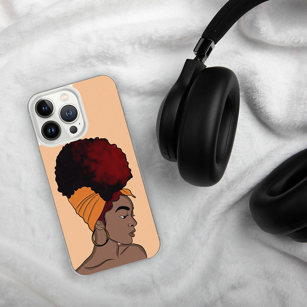 Thumbnail: Black Woman, Natural Beauty, Wrapped Hair Case for iPhone® 