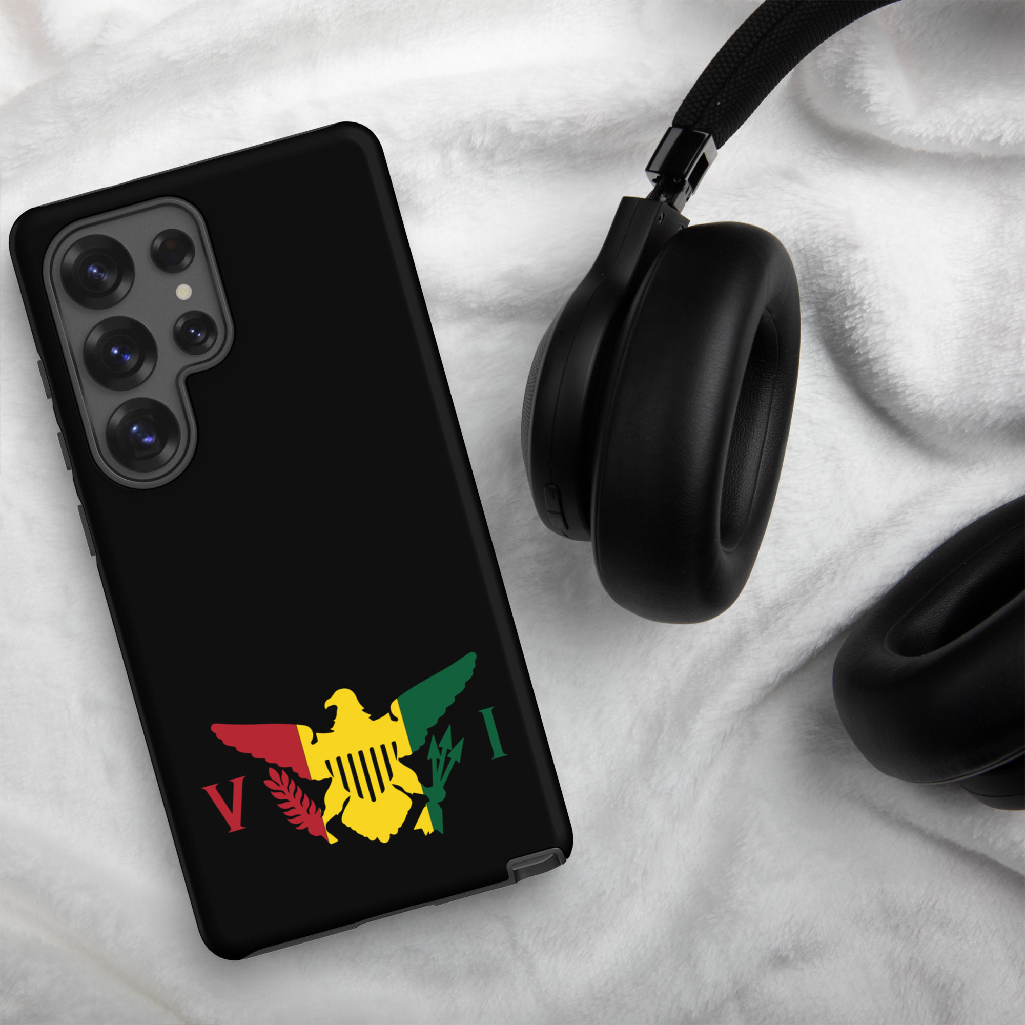 U.S. Virgin Islands Flag, Rasta Matte Tough case for Samsung®