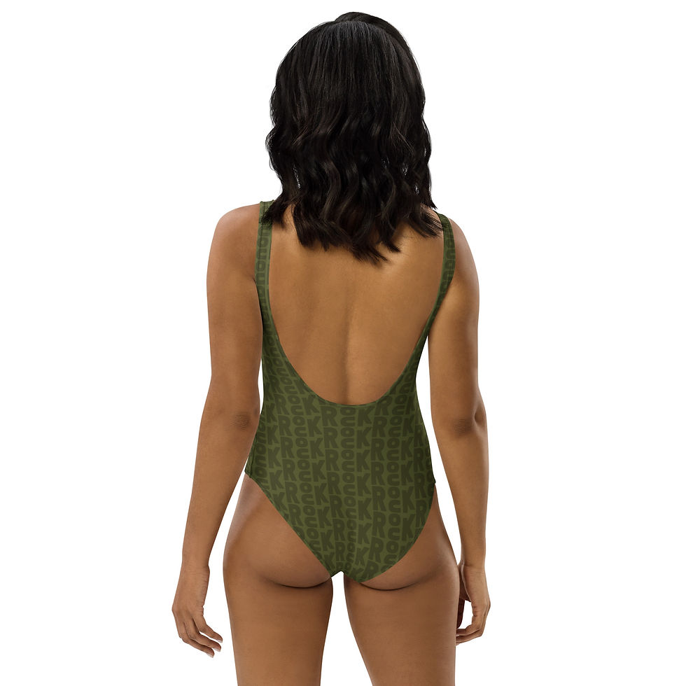 Thumbnail: ROCK, (St. Thomas, USVI) Olive Green One-Piece Swimsuit