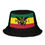 Thumbnail: U.S. Virgin Islands Flag, Rasta/Black Reversible Unisex Bucket Hat