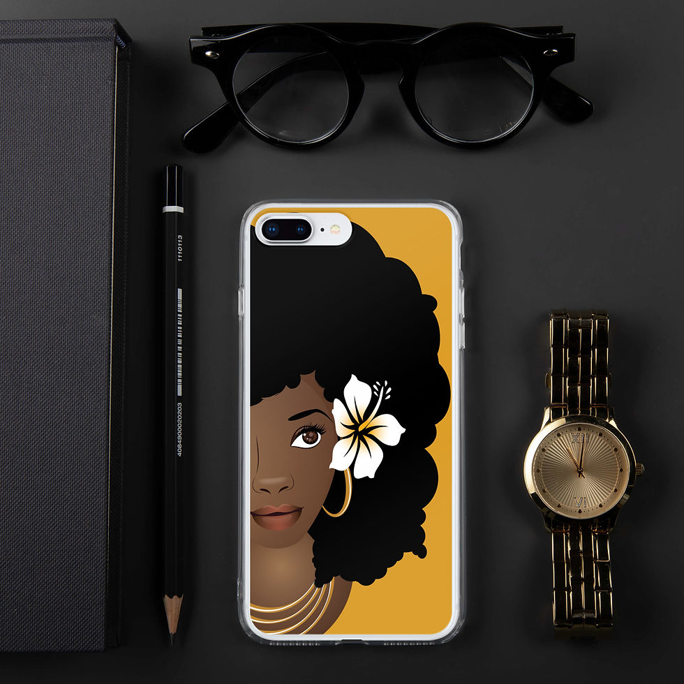 Thumbnail: Black Woman, Flower in Her Afro Case for iPhone® 