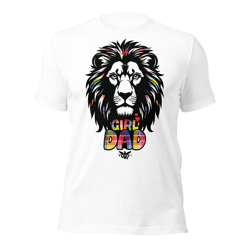 Thumbnail: Lion, GIRL DAD, U.S. Virgin Islands Madras T-shirt