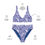 Thumbnail: Blue Tropical Leaves High-Waisted Bikini