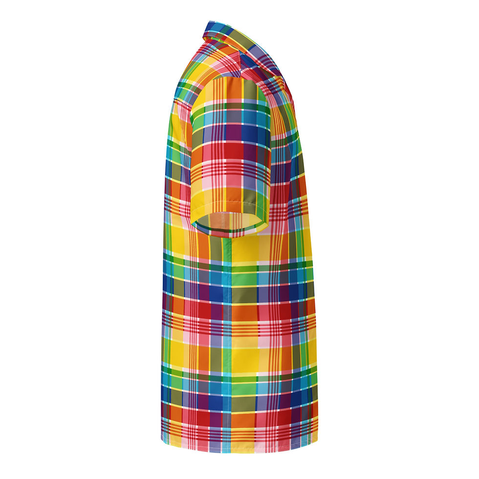 Thumbnail: U.S. Virgin Islands Madras Unisex Button Shirt