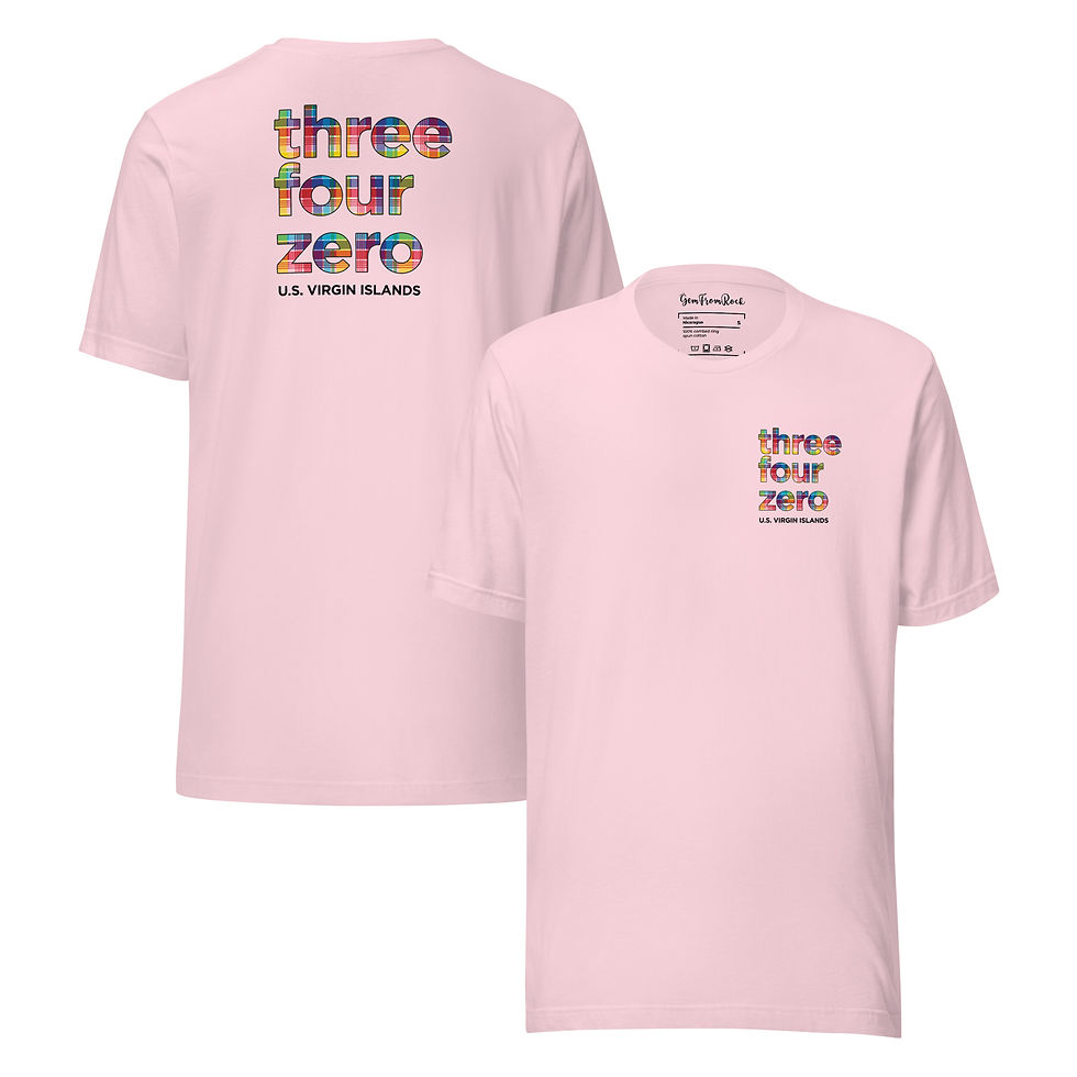 Thumbnail: 340 Madras Area Code - U.S. Virgin Islands Unisex T-shirt