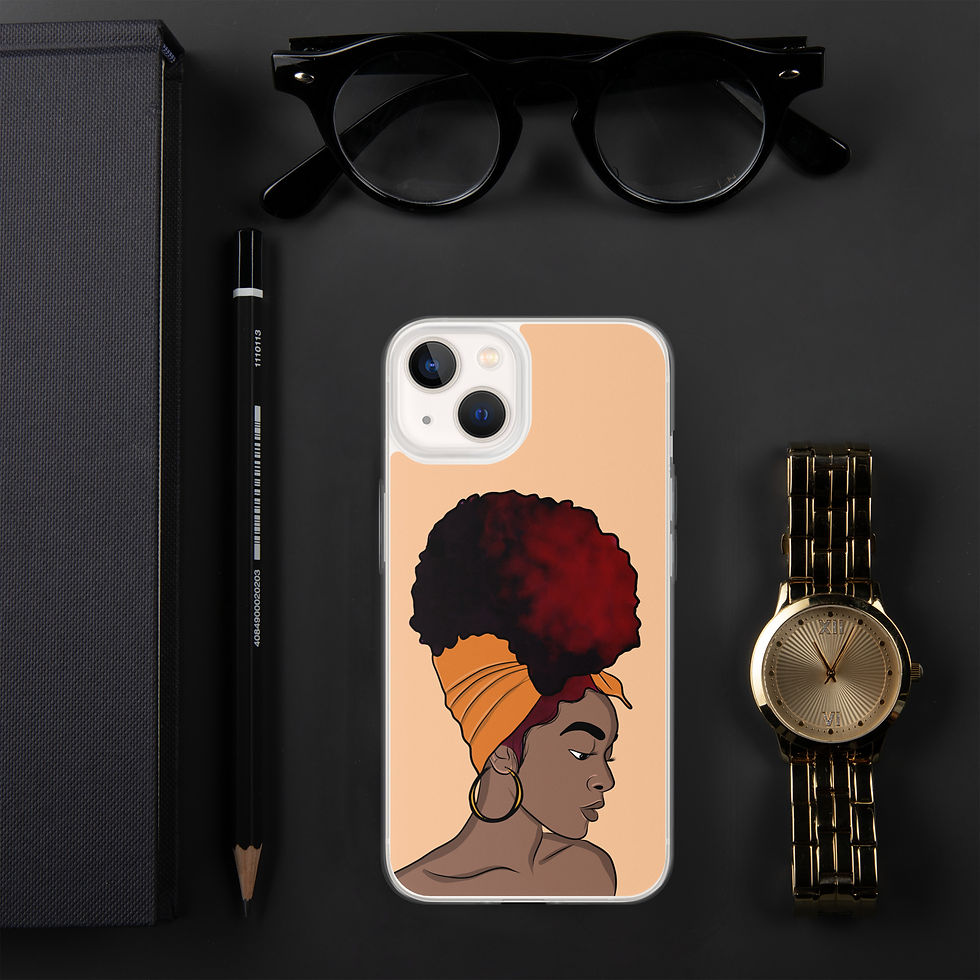 Thumbnail: Black Woman, Natural Beauty, Wrapped Hair Case for iPhone® 