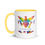 Thumbnail: U.S. Virgin Islands Flag, Madras, White Ceramic Mug with Color Inside