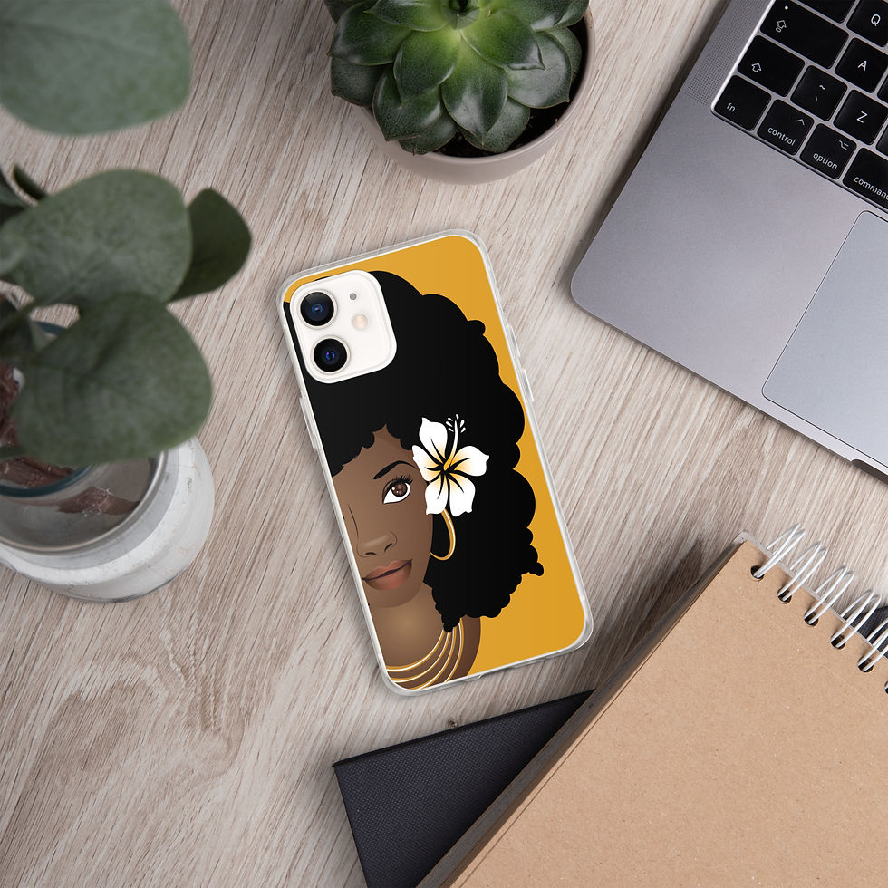 Thumbnail: Black Woman, Flower in Her Afro Case for iPhone® 
