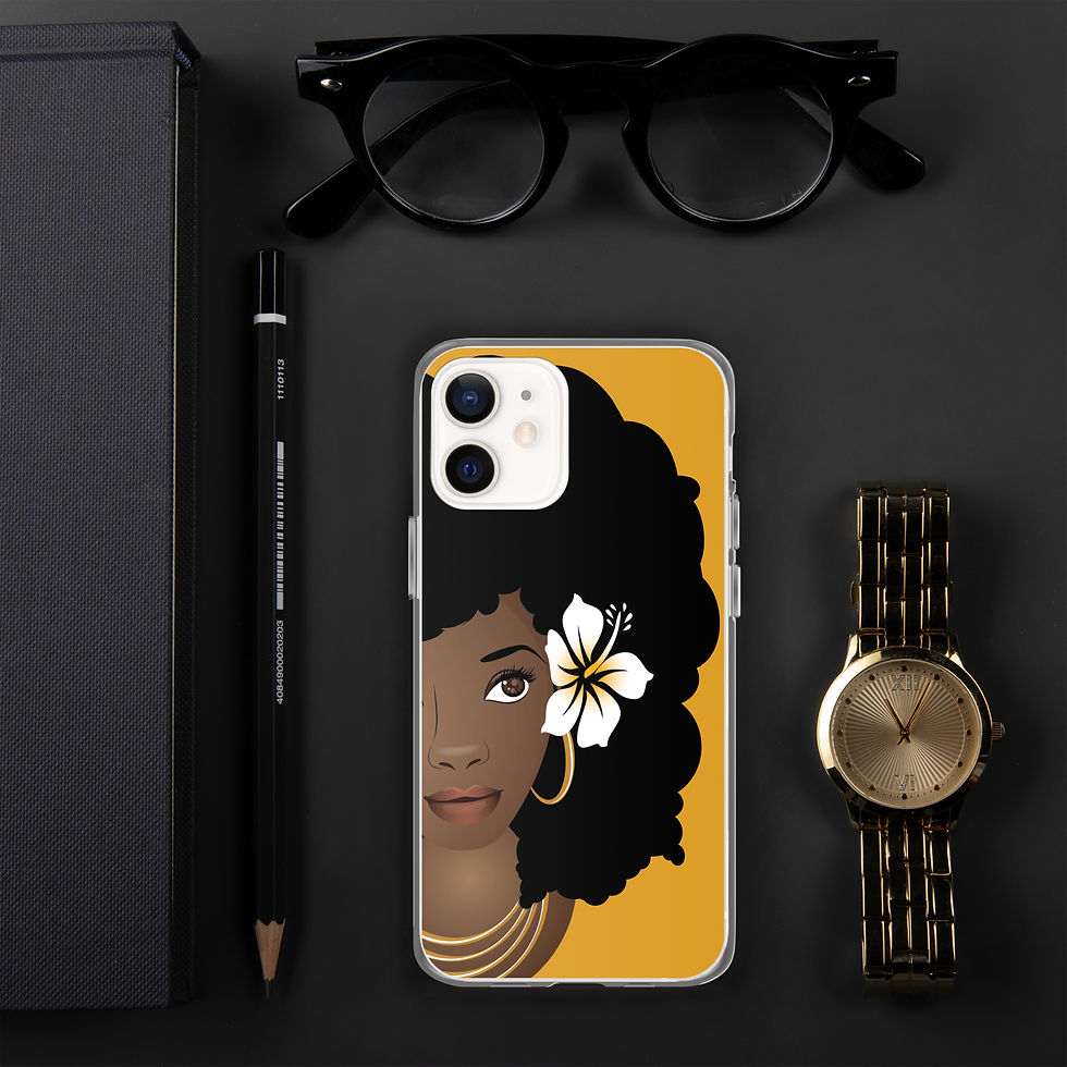 Thumbnail: Black Woman, Flower in Her Afro Case for iPhone® 