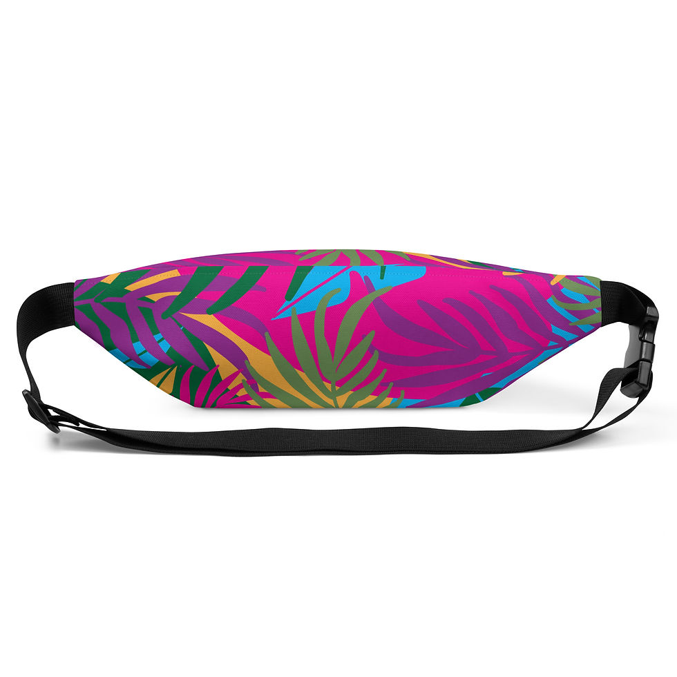 Thumbnail: U.S. Virgin Islands Flag, Colorful Tropical Leaves Fanny Pack
