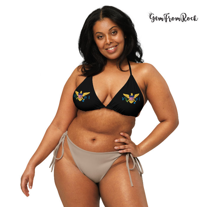 Thumbnail: U.S. Virgin Islands Flag String Bikini Top