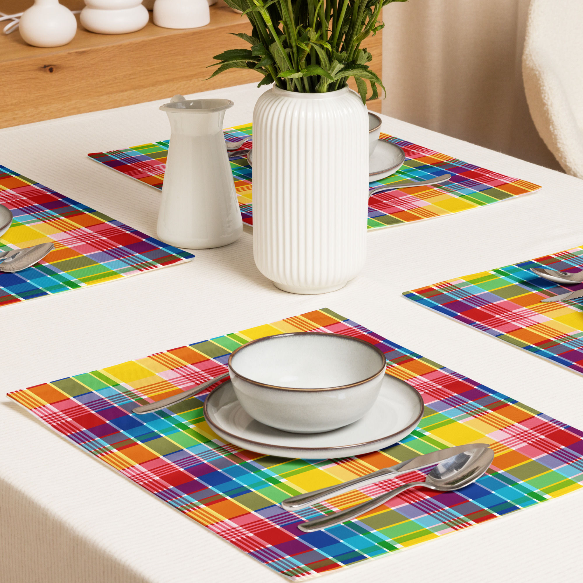 U.S. Virgin Islands Madras Placemat Set