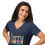 Thumbnail: QUEEN, U.S. Virgin Islands Madras Women’s Relaxed V-neck T-shirt