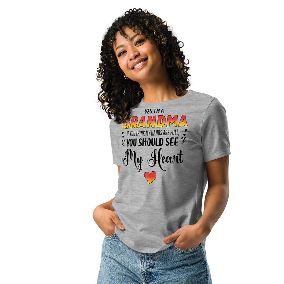Thumbnail: Grandma's Heart Women's Relaxed T-Shirt