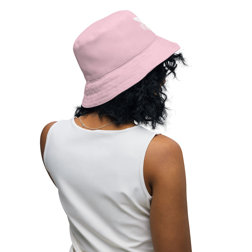 Thumbnail: U.S. Virgin Islands Madras & Flag Pink Reversible Bucket Hat