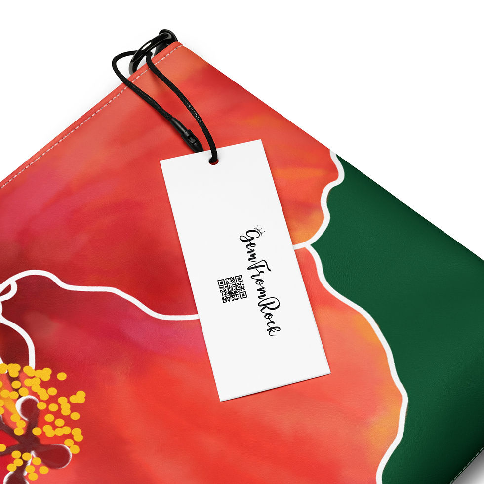Thumbnail: Red Watercolor Hibiscus Crossbody Bag