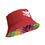 Thumbnail: U.S. Virgin Islands Madras & Flag Red Reversible Bucket Hat